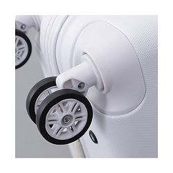 Pine Kids Trolley Luggage Bags White - 22.8 inch| Shock Resistant| Telescopic Handle| Water Resistant| Easy Zipper Closure| Durable Wheels