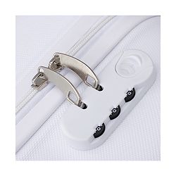 Pine Kids Trolley Luggage Bags White - 22.8 inch| Shock Resistant| Telescopic Handle| Water Resistant| Easy Zipper Closure| Durable Wheels