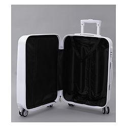 Pine Kids Trolley Luggage Bags White - 22.8 inch| Shock Resistant| Telescopic Handle| Water Resistant| Easy Zipper Closure| Durable Wheels
