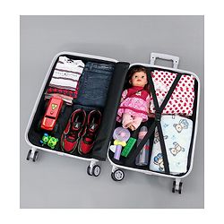 Pine Kids Trolley Luggage Bags White - 22.8 inch| Shock Resistant| Telescopic Handle| Water Resistant| Easy Zipper Closure| Durable Wheels