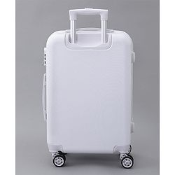 Pine Kids Trolley Luggage Bags White - 22.8 inch| Shock Resistant| Telescopic Handle| Water Resistant| Easy Zipper Closure| Durable Wheels