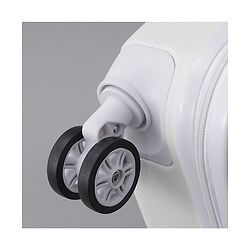 Pine Kids Trolley Luggage Bags White - 22 inch| Shock Resistant| Telescopic Handle| Water Resistant| Easy Zipper Closure| Durable Wheels| Number Lock