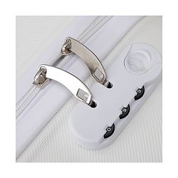 Pine Kids Trolley Luggage Bags White - 22 inch| Shock Resistant| Telescopic Handle| Water Resistant| Easy Zipper Closure| Durable Wheels| Number Lock