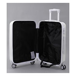 Pine Kids Trolley Luggage Bags White - 22 inch| Shock Resistant| Telescopic Handle| Water Resistant| Easy Zipper Closure| Durable Wheels| Number Lock