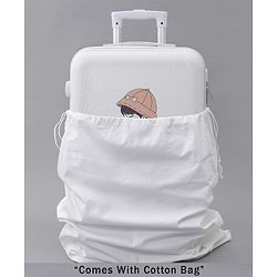 Pine Kids Trolley Luggage Bags White - 22 inch| Shock Resistant| Telescopic Handle| Water Resistant| Easy Zipper Closure| Durable Wheels| Number Lock