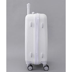 Pine Kids Trolley Luggage Bags White - 22 inch| Shock Resistant| Telescopic Handle| Water Resistant| Easy Zipper Closure| Durable Wheels| Number Lock