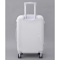 Pine Kids Trolley Luggage Bags White - 22 inch| Shock Resistant| Telescopic Handle| Water Resistant| Easy Zipper Closure| Durable Wheels| Number Lock