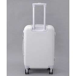 Pine Kids Trolley Luggage Bags White - 22 inch| Shock Resistant| Telescopic Handle| Water Resistant| Easy Zipper Closure| Durable Wheels| Number Lock