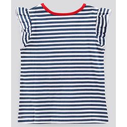 Pine Kids Short Sleeves Biowash Night Suit - Blue White