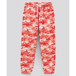 Pine Kids Half Sleeves Bio Washed Pyjama Set Text Print - Peach