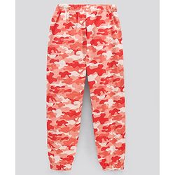 Pine Kids Half Sleeves Bio Washed Pyjama Set Text Print - Peach