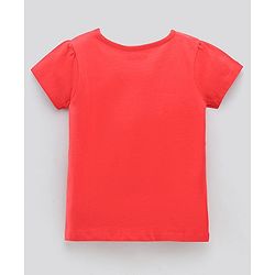 Pine Kids Bio Washed Half Sleeves T Shirt and Shorts Set Popcorn Print - Red