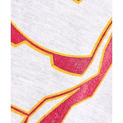 Pine Kids Half Sleeves Cotton Bio Washed Iron Man Print T-shirt Marvel Collection - Light Grey
