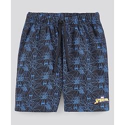 Pine Kids Bio-Washed Half Sleeves Cotton Shorts Set Marvel Spiderman Printed - Blue