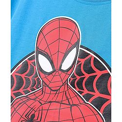 Pine Kids Bio-Washed Half Sleeves Cotton Shorts Set Marvel Spiderman Printed - Blue