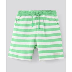 Pine Kids Biowashed Striped Shorts Pack of 2 - Green