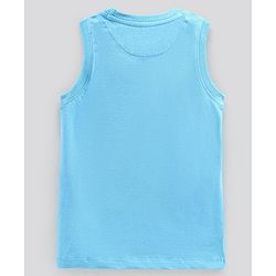 Pine Kids Sleeveless Bio Washed T-Shirt Chill Print - Blue