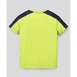 Pine Active Half Sleeves Text Print T Shirt - Green Black