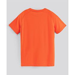 Pine Active Half Sleeves Tee Text Print - Orange