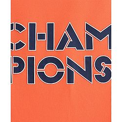 Pine Active Half Sleeves Tee Text Print - Orange