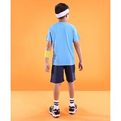 Pine Active Half Sleeves Text Print T Shirt - Blue