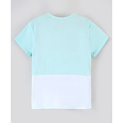 Pine Active Skin Friendly & Breathable Half Sleeves T-Shirt Text Print - Blue
