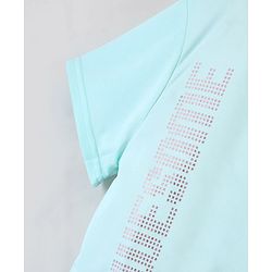 Pine Active Skin Friendly & Breathable Half Sleeves T-Shirt Text Print - Blue