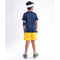 Pine Active Skin Friendly & Breathable Half Sleeves Sportswear T-Shirt - Navy Blue