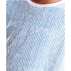 Pine Active Skin Friendly & Breathable Half Sleeves Sportswear T-Shirt- Blue & White