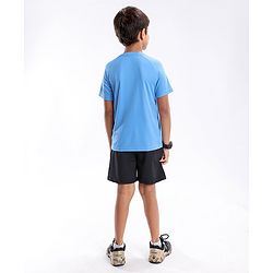 Pine Active Half Sleeves Athlete Print T Shirt - Blue