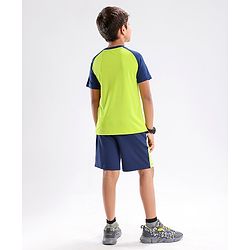 Pine Active Half Sleeves T-shirt with Text Print - Green