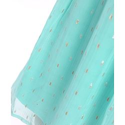 Pine Kids Half Sleeves Party Dress - Turqouise