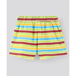 Pine Kids Biowashed Shorts Striped & Solid Pack Of 2 - Multicolor