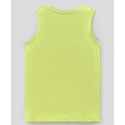 Pine Kids Sleeveless Biowashed T-Shirt Text Print - Green
