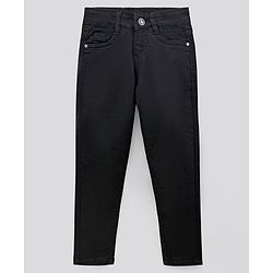 Pine Kids Full Length Solid Jeans - Black
