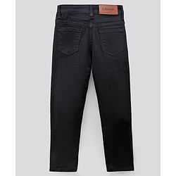 Pine Kids Full Length Solid Jeans - Black