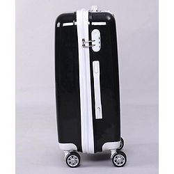 Pine Kids Trolley Luggage Bags Black - 22 inch| Shock Resistant| Telescopic Handle| Water Resistant| Easy Zipper Closure| Durable Wheels| Number Lock