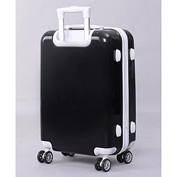 Pine Kids Trolley Luggage Bags Black - 22 inch| Shock Resistant| Telescopic Handle| Water Resistant| Easy Zipper Closure| Durable Wheels| Number Lock