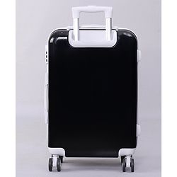 Pine Kids Trolley Luggage Bags Black - 22 inch| Shock Resistant| Telescopic Handle| Water Resistant| Easy Zipper Closure| Durable Wheels| Number Lock