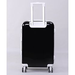 Pine Kids Trolley Luggage Bags Black - 22 inch| Shock Resistant| Telescopic Handle| Water Resistant| Easy Zipper Closure| Durable Wheels| Number Lock