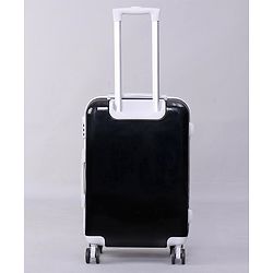 Pine Kids Trolley Luggage Bags Black - 22 inch| Shock Resistant| Telescopic Handle| Water Resistant| Easy Zipper Closure| Durable Wheels| Number Lock