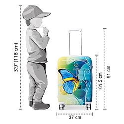 Pine Kids Trolley Luggage Bags Blue - 22 inch| Shock Resistant| Telescopic Handle| Water Resistant| Easy Zipper Closure| Durable Wheels| Number Lock