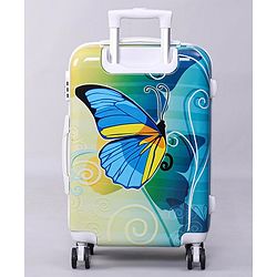 Pine Kids Trolley Luggage Bags Blue - 22 inch| Shock Resistant| Telescopic Handle| Water Resistant| Easy Zipper Closure| Durable Wheels| Number Lock