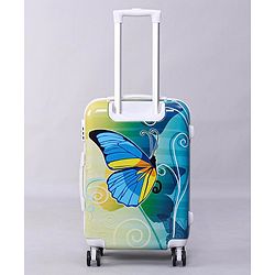 Pine Kids Trolley Luggage Bags Blue - 22 inch| Shock Resistant| Telescopic Handle| Water Resistant| Easy Zipper Closure| Durable Wheels| Number Lock
