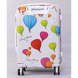 Pine Kids Trolley Luggage Bags White - 22 inch
