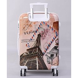 Pine Kids Trolley Luggage Bags Brown - 22 inch| Shock Resistant| Telescopic Handle| Water Resistant| Easy Zipper Closure| Durable Wheels| Number Lock