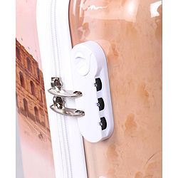 Pine Kids Trolley Luggage Bags Brown - 22 inch| Shock Resistant| Telescopic Handle| Water Resistant| Easy Zipper Closure| Durable Wheels| Number Lock