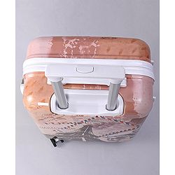 Pine Kids Trolley Luggage Bags Brown - 22 inch| Shock Resistant| Telescopic Handle| Water Resistant| Easy Zipper Closure| Durable Wheels| Number Lock