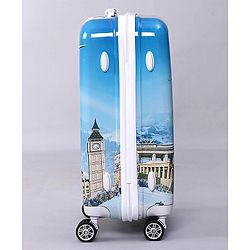 Pine Kids Trolley Luggage Bags Blue - 22 inch| Shock Resistant| Telescopic Handle| Water Resistant| Easy Zipper Closure| Durable Wheels| Number Lock