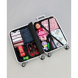 Pine Kids Trolley Luggage Bags Blue - 22 inch| Shock Resistant| Telescopic Handle| Water Resistant| Easy Zipper Closure| Durable Wheels| Number Lock